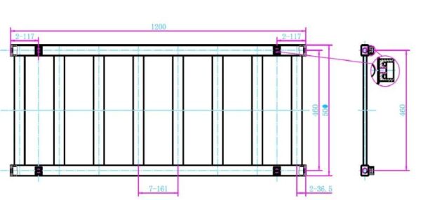 AREZZO Design Calorifer portprosop CUBE CHROME 1200x500mm - crom - imagine 2